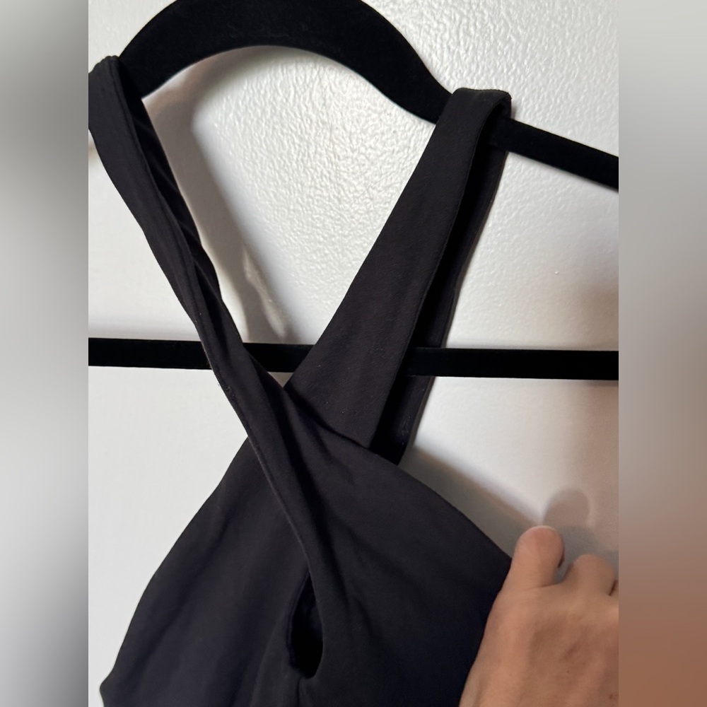 Women's Black Cross-Back Top - Picture 9 of 12